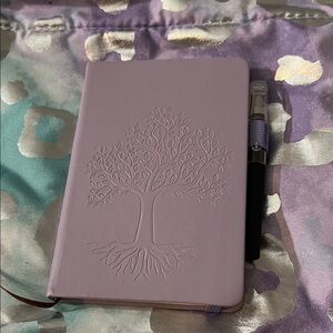 SHEIN Purple Embossed Tree Journal with Pen-NWOT